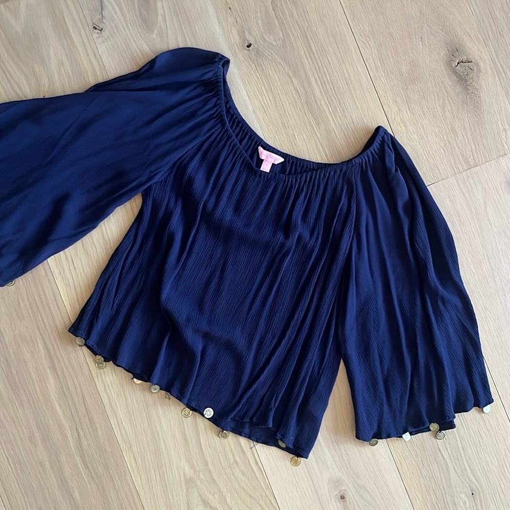 Lilly Pulitzer Coin Embellished Top
